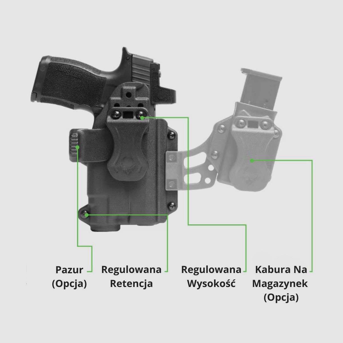 Alien Gear Holsters – étui Photon – H11, IWB/OWB, avec lampe torche – PHO-0985-L1-D, image 2 sur 5