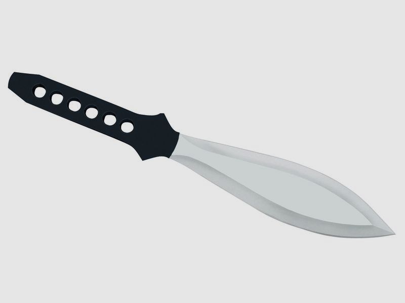 Wurfmesser 21cm brnierter Griff Nylonscheide