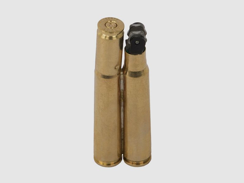 Feuerzeug in Patronenform Kaliber 7,92 Ă— 57 mm 8 x 57 IS blinde Originalpatrone nachfĂĽllbar handgefertigt (P18)