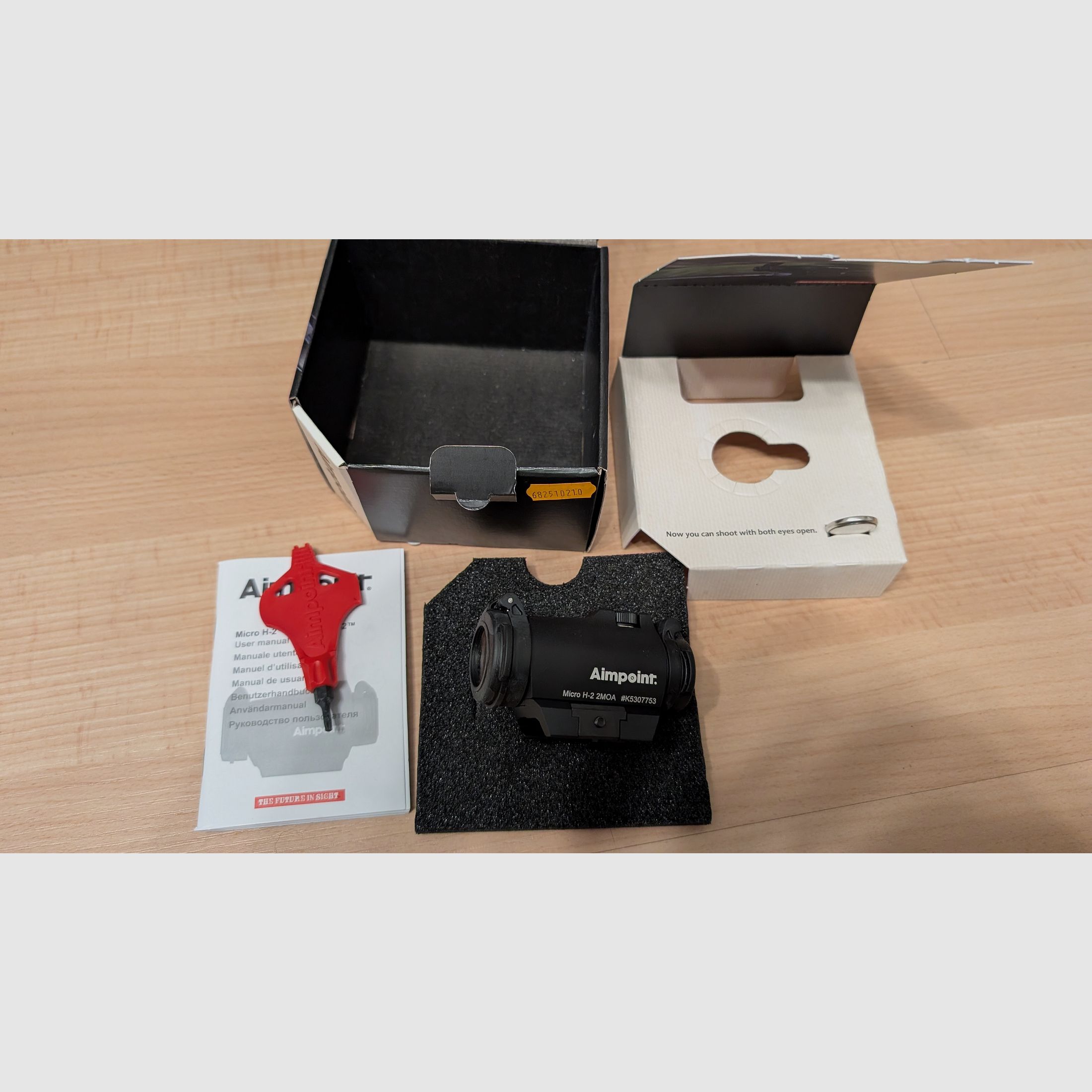 Aimpoint Micro H2 mit Picatinny Montage - Wie Neu