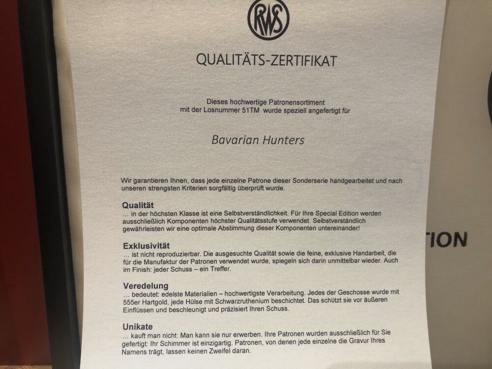 RWS RUAG Special Edition "Beierse Jagers"