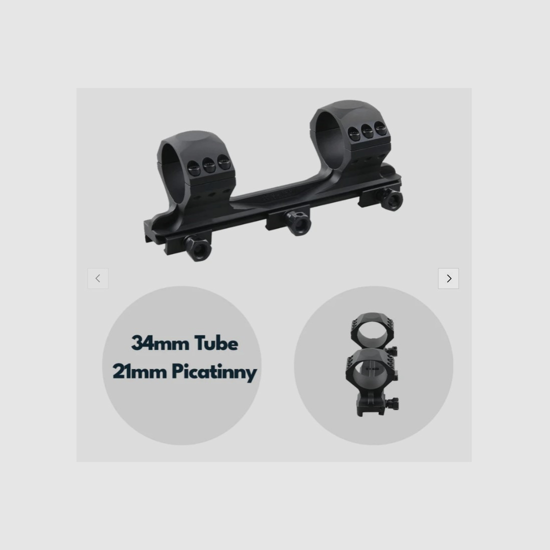 Vector Optics SCTM-60 X-Accu Blockmontage für 34mm Tubus, 21mm Picatinny, h=35mm