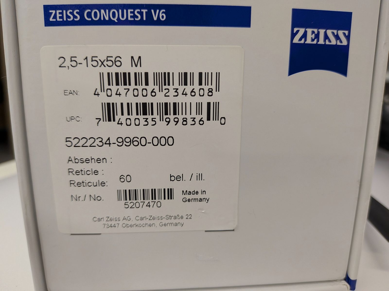 ZEISS CONQUEST V6  2,5-15x56 M, Bild 4 von 7