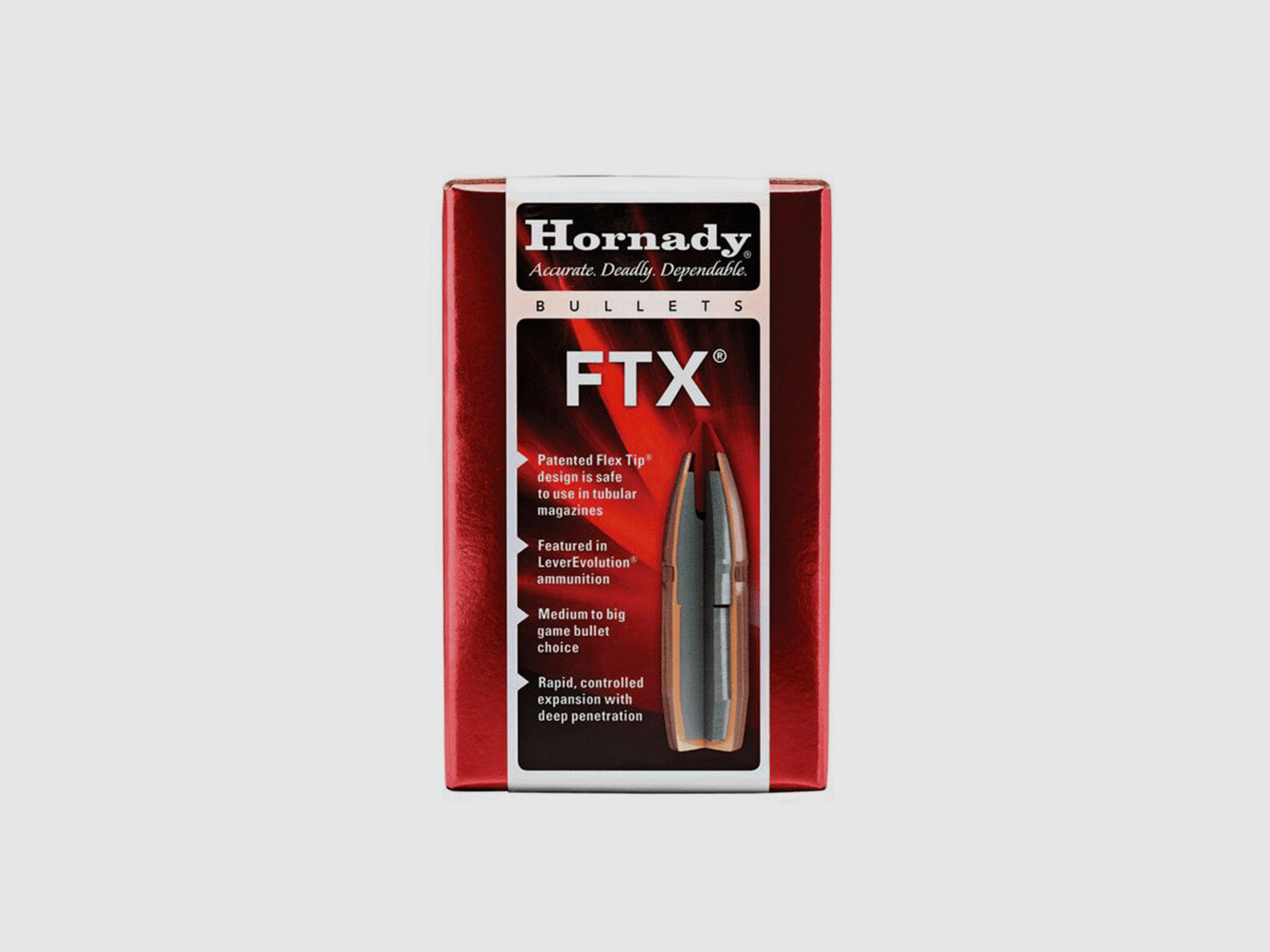 WIEDERLADUNGSGESCHOSSE – HORNADY – 30 Kal .308 160 gr FTX® (30-30 Win) (100 Stk)
