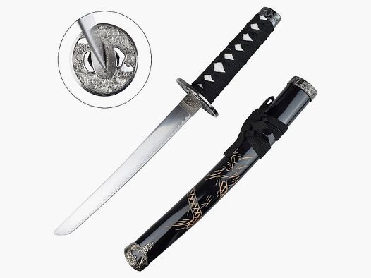Tanto Dragon schwarz und Schwertständer