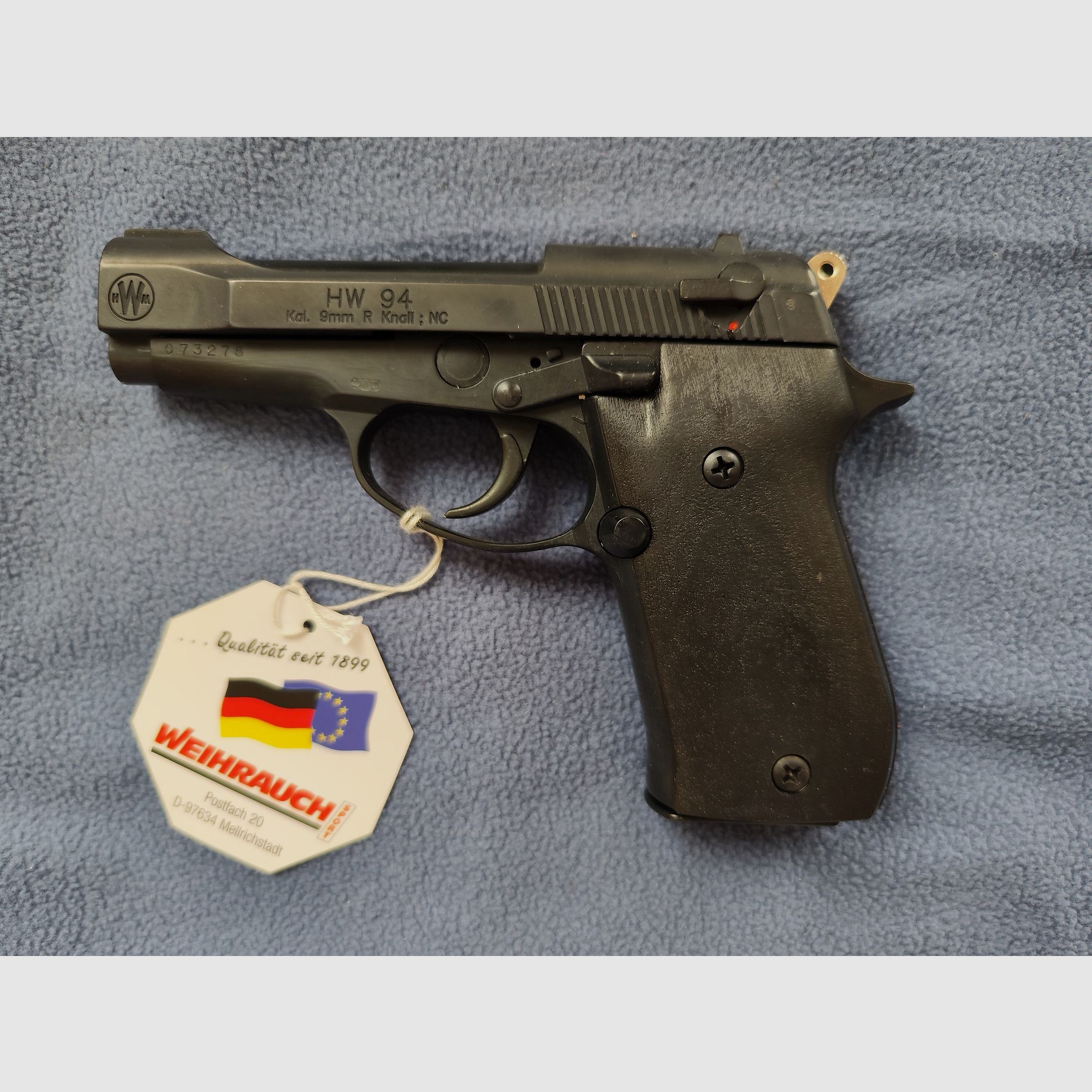 Weihrauch HW 94 kal. 9 mm R Knall NC blue Arminius revolver pistolet OVP, zdjęcie 9 z 12