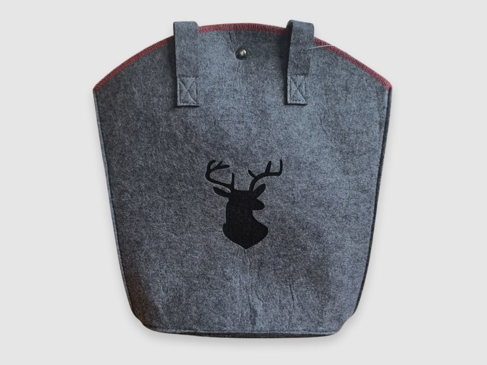 Felt bag with deer head emblem