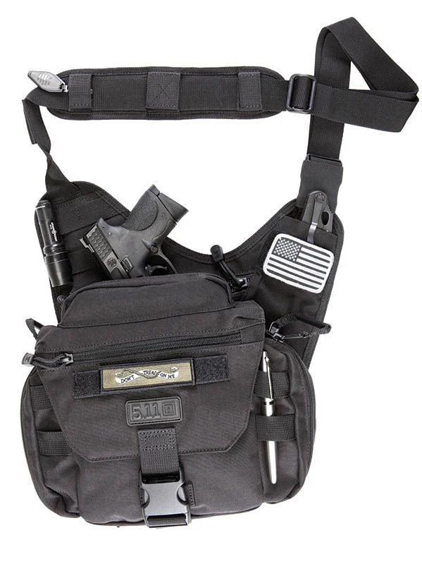 5.11 Push Pack (EDC) bolsa bandolera, negra, imagen 2 de 2