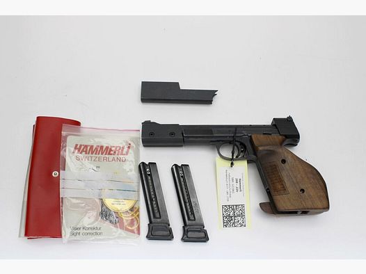 Pistole Hämmerli 208 mit Gewichten .22lr