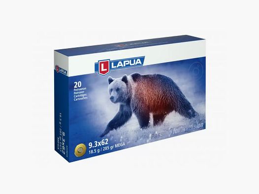 AMUNICJA KULOWA LAPUA 9,3x62 MEGA 18,5G/285GR SP
