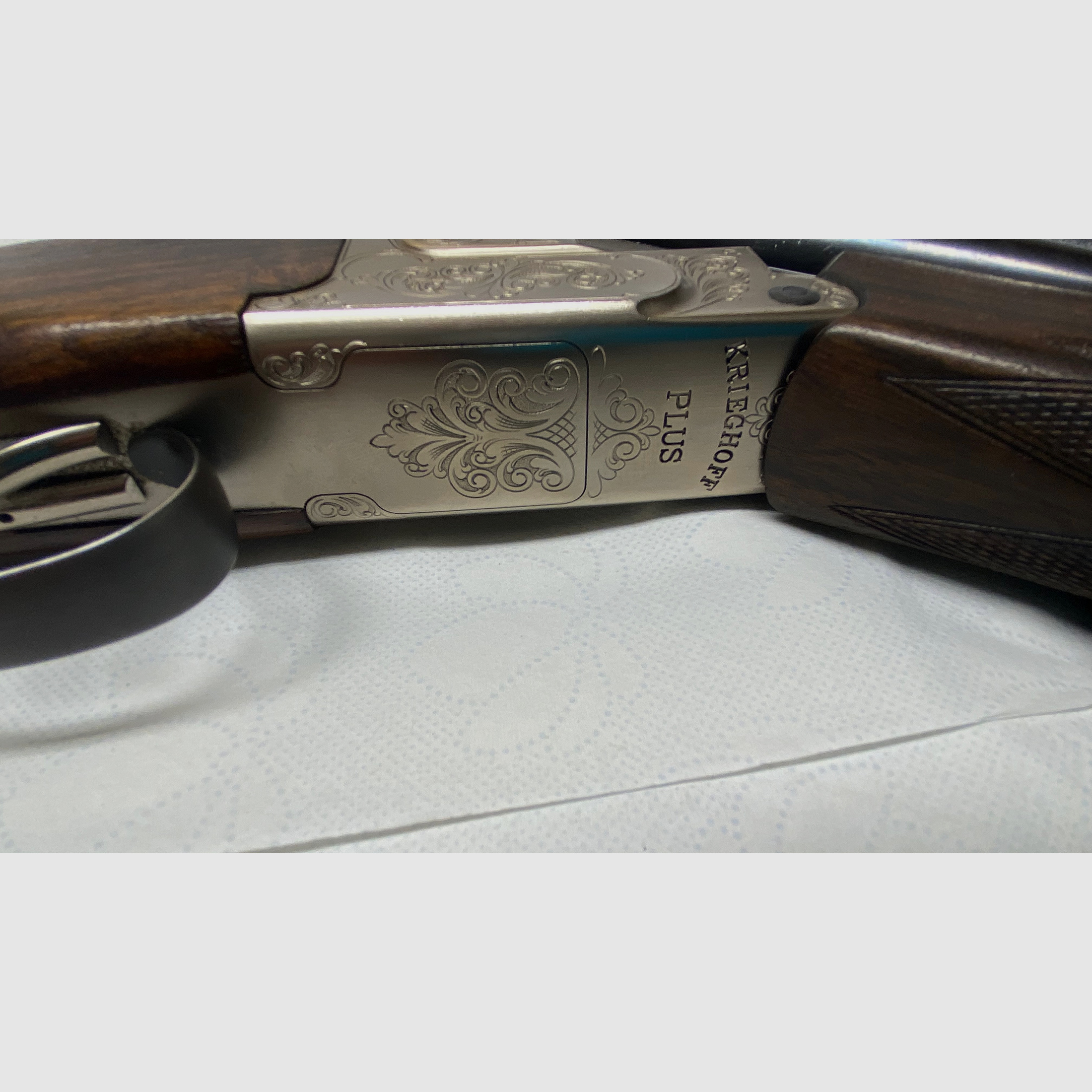 Krieghoff Drilling Plus TS , Kaliber .30R Blaser - 20/76 - EL .30-30 Win, Zielfernrohr Swarovski Habicht PV-N 3-12x50, Komplettpaket