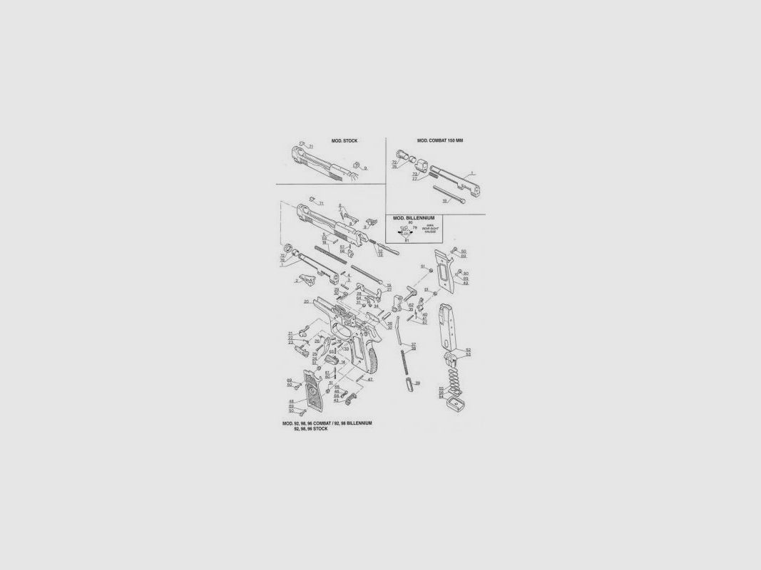 BERETTA TORNILLO EMPUÑADURA 98 NEGRO, imagen 2 de 2