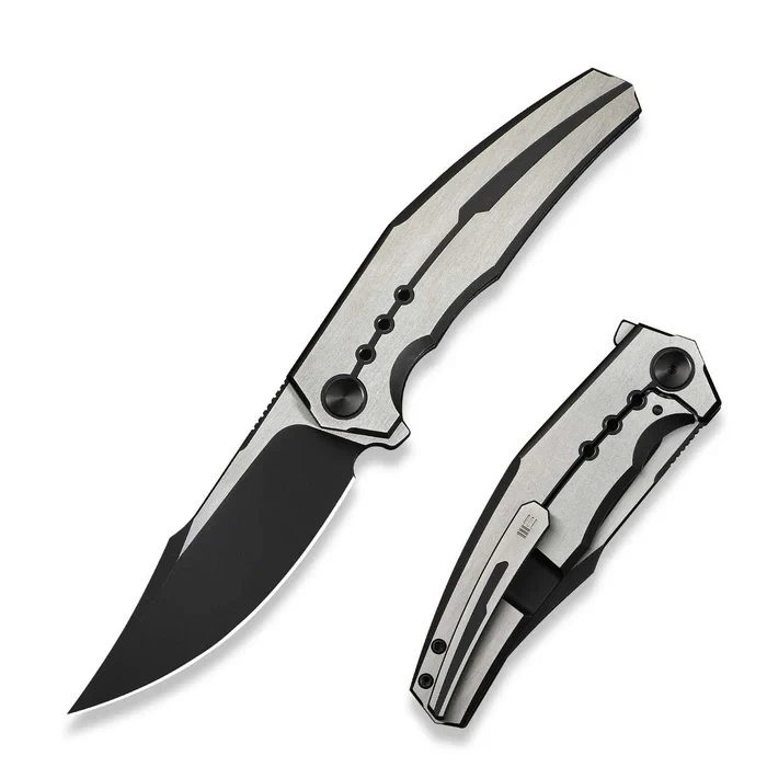 Nóż składany WeKnife Kyklos Black / Gray Titanium, Black Stonewashed / Satin M390 (WE23086-3)