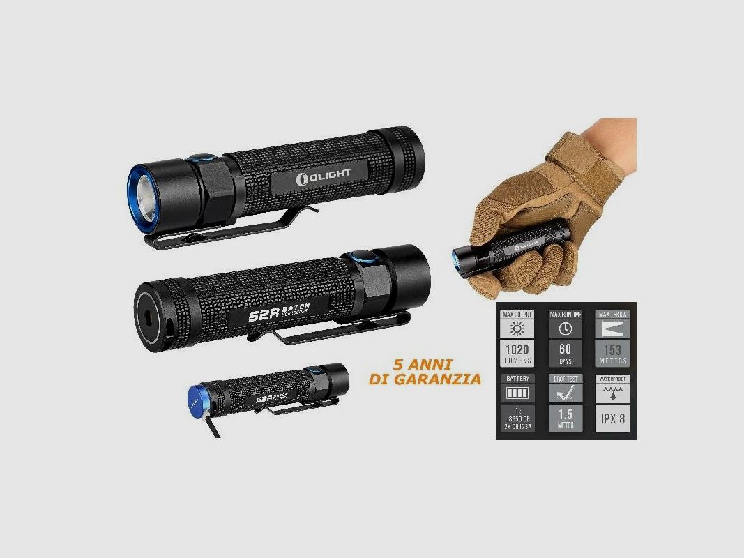 Torcia OLIGHT S2R Baton 1020 Lumen