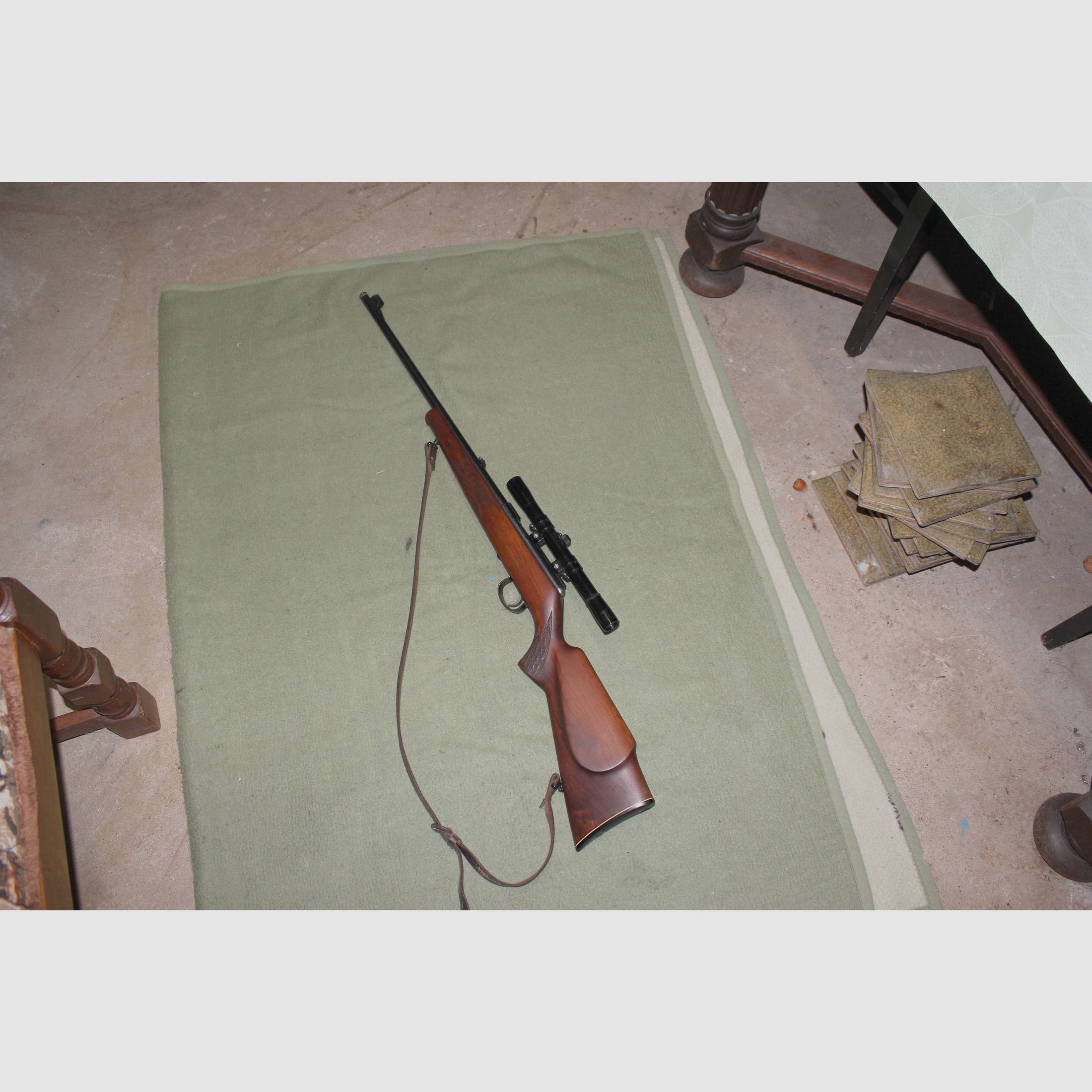 Rep. Büchse .22lr von Anschütz mit ZF in Aufschubmontage + Muntion