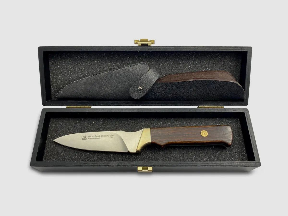 PUMA unicum "heart of gold" coltello da caccia con cuori di zaffiro incastonati