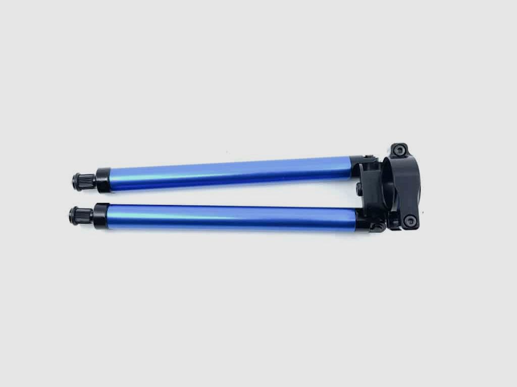 Wyss Waffen Zweibeinstütze zu K31 / JG11 – MITTELBLAU, Bild 1 von 3