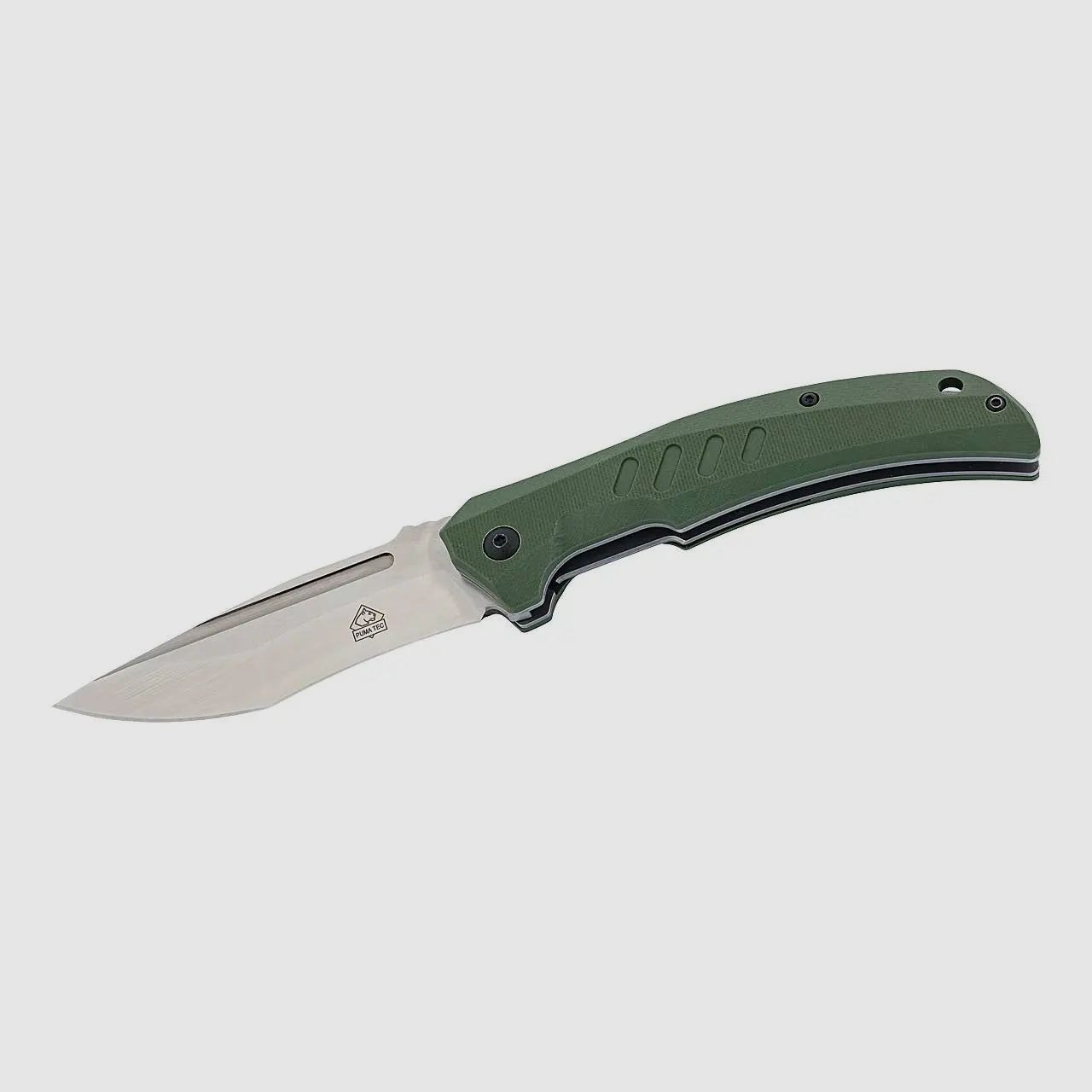 Coltello PUMA TEC con clip per cintura, verde