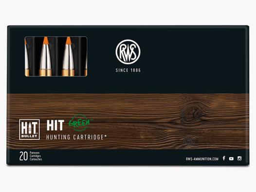 RWS HIT HUNTING GREEN - .308 WIN. - 10,7G. / 165 GRS. - 20 STUKS