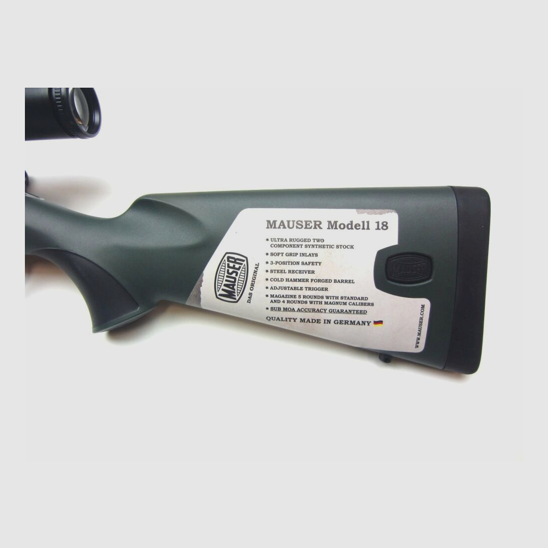 Mauser	 Komplettangebot R.-Büchse Mauser M18 Waldjagd .308 Win. mit GPO Spectra 5x 3-15x56i