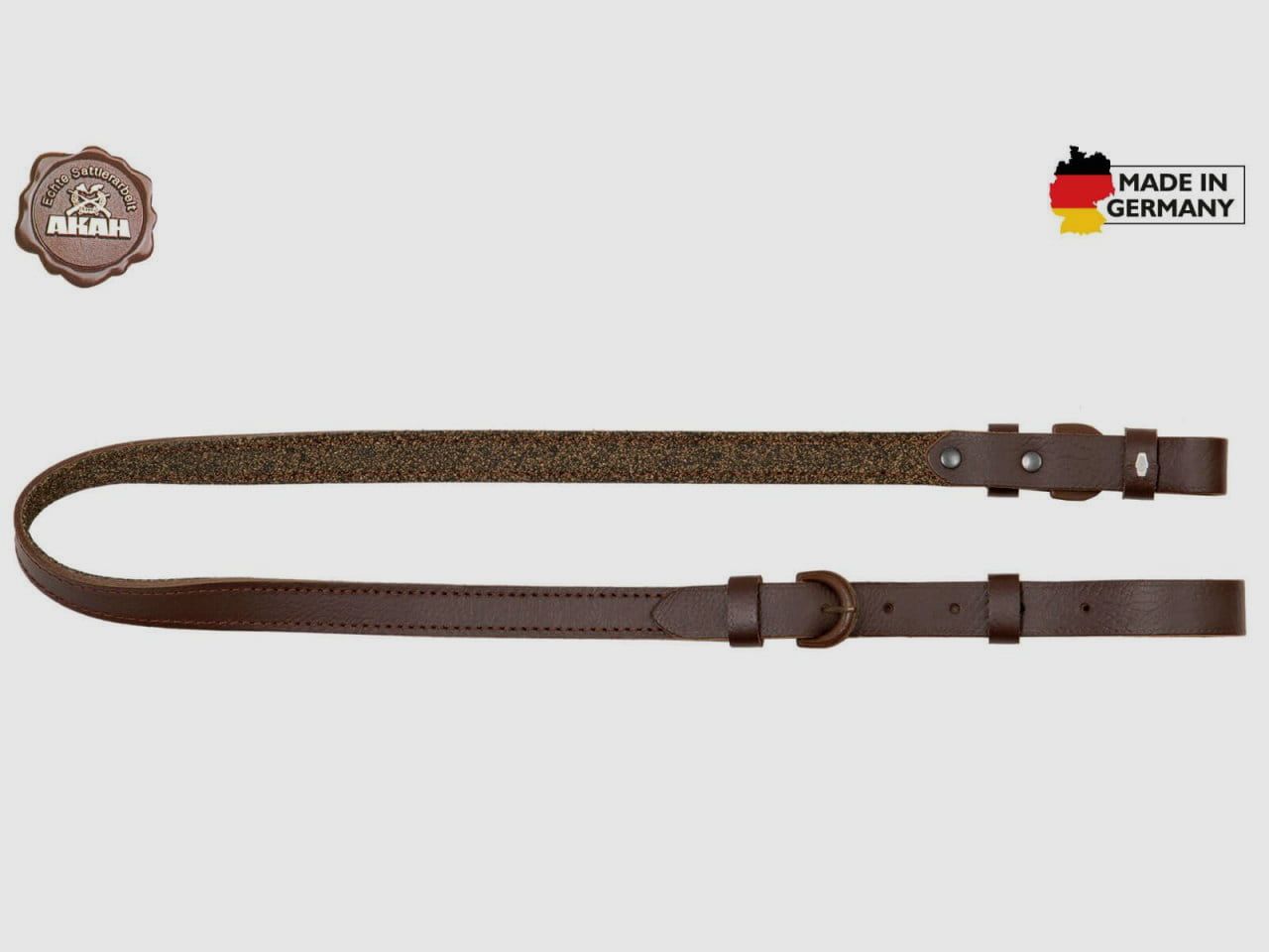 AKAH Gewehrriemen genietet mit Kork-Unterlage