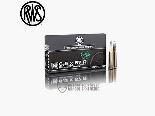 20 Munitions RWS cal 6.5X57 R 106gr Evo Green