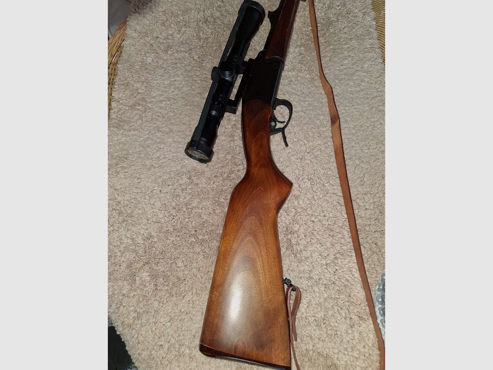 Langwaffe Baikal Kipplaufbüchse 222 Rem. mit Zielfernrohr 3-9x40