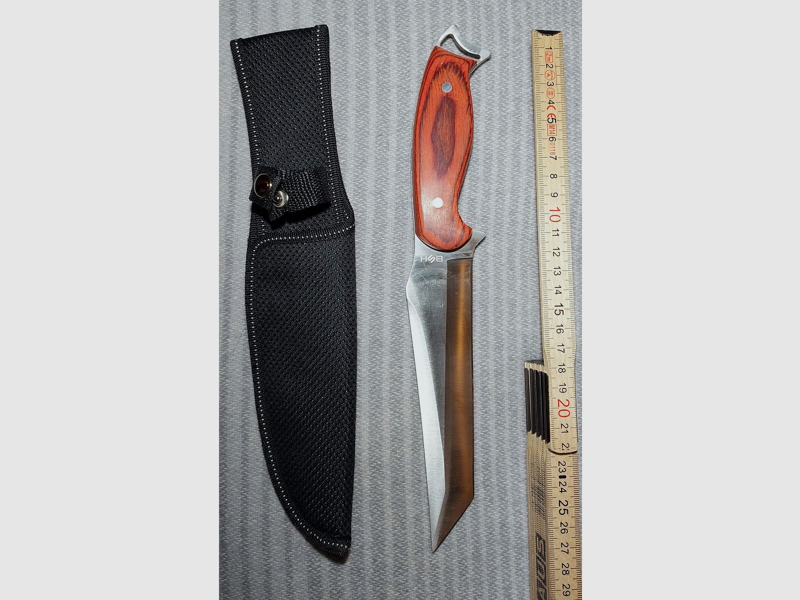 Cuchillo de campo con hoja Tantok y mango de madera Pakkaholz – ¡incl. 30 cm NUEVO!