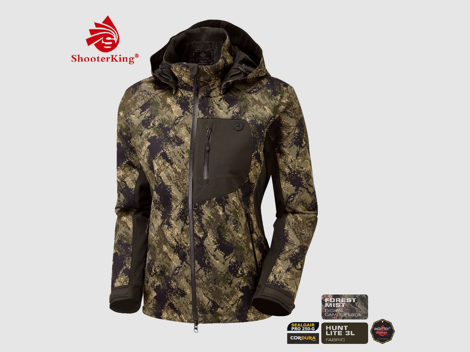 SHOOTERKING Huntflex Jacke Digital Camo Forest Mist Damen
