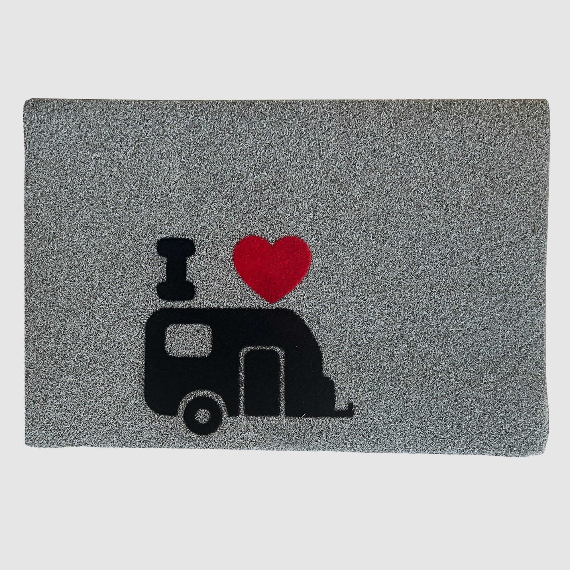 Doormat Green Flock "Grey", Caravan, image 1 of 2