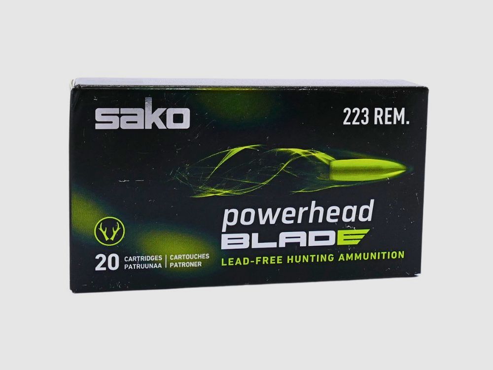 Sako .223Rem Powerhead Blade 3,5 g/55 gr cartuccia per carabina senza piombo, immagine 1 di 2