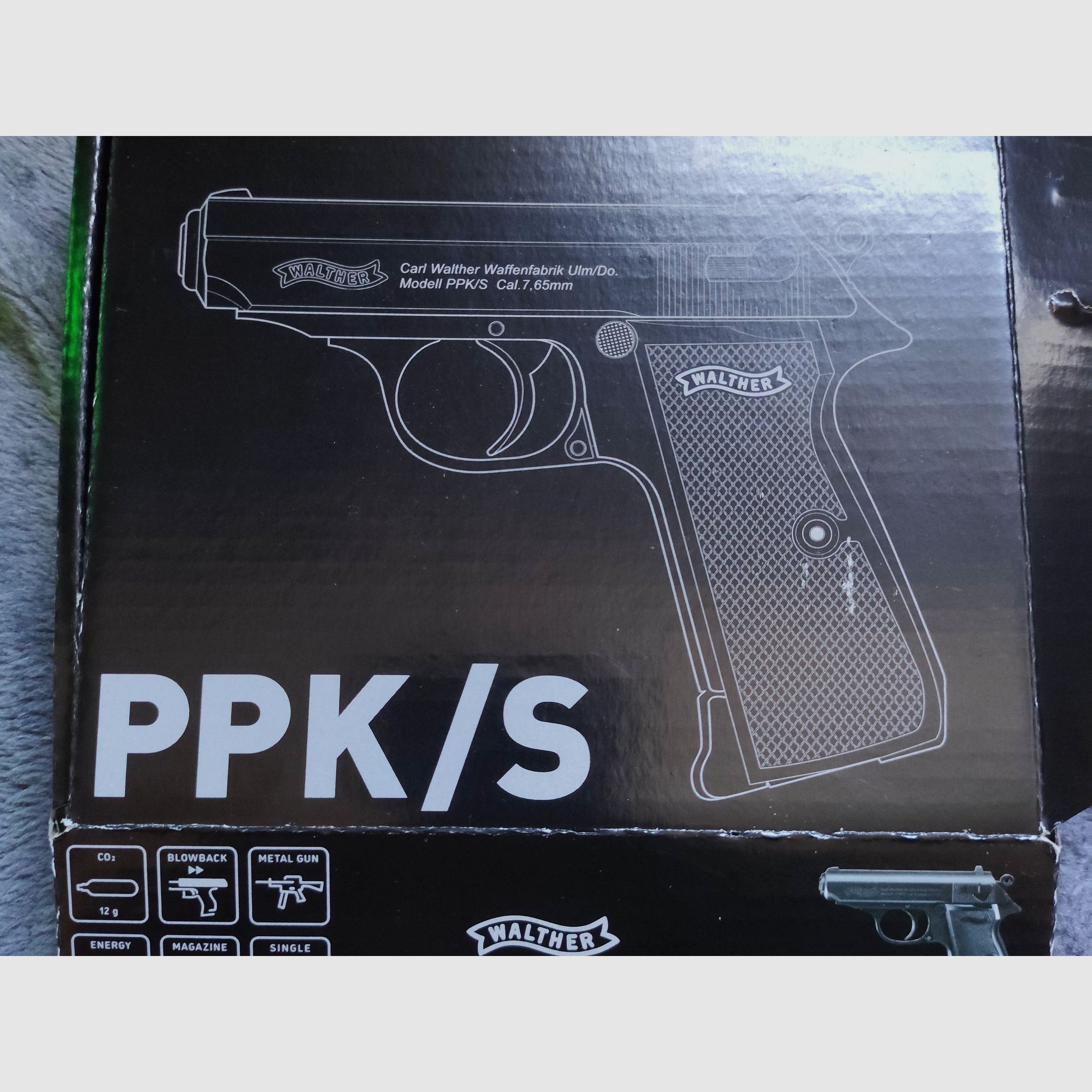 Walther PPK/S Co2-Pistole Blow Back Kaliber 4,5 mm BB