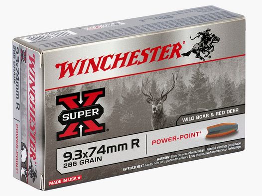 Winchester Munition Kal. 9,3 x 74R Power Point 286grs