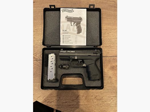 Walther PK 380 pistolet à blanc, 9 mm – occasion avec accessoires