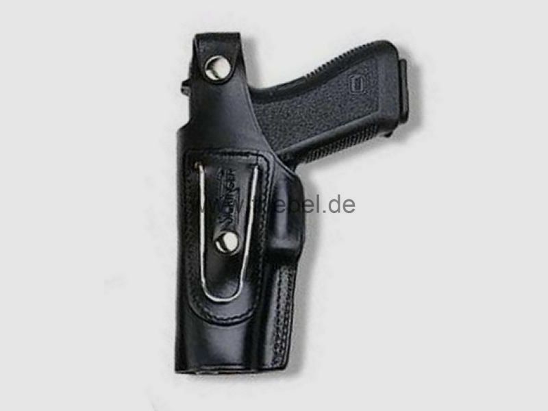 SICKINGER Holster (Leder) f. S&W-L-3'/Cobra/Korth/GP 100 62338  -G-Man schwarz