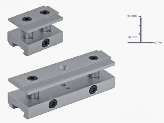 Centra Block Club Anschütz Mod. 54 10-22mm rialzi della linea di mira