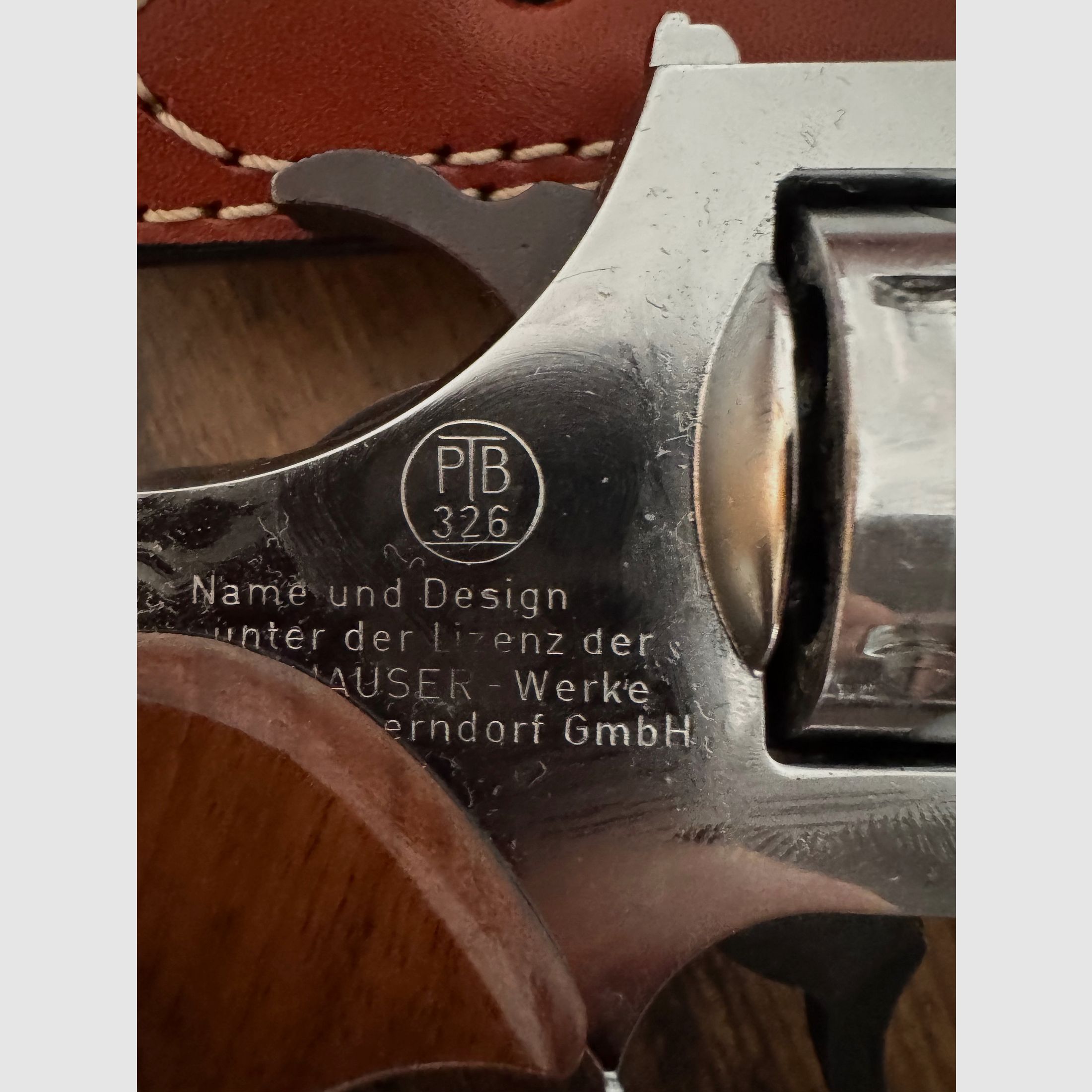 Mauser L100 9mm Chrom Rarytas! Z skórzanym dopasowanym kaburą