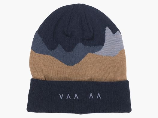 Bergans Vaagaa Berretto in Lana Fine Knit Blu Navy/Sabbia Calda Taglia Unica