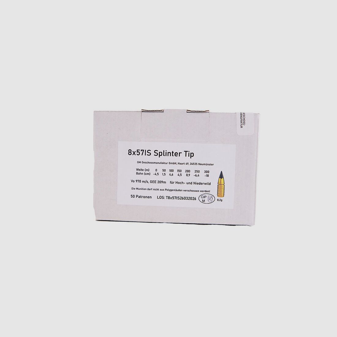 Kogel Fabrik 8x57IS Splinter Tip 8,2g