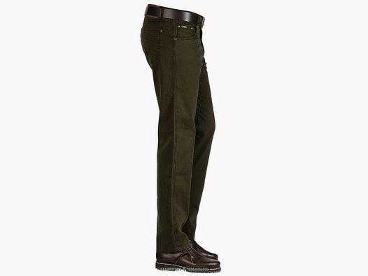 Foresta jeans five-pocket with embroidery hunting olive