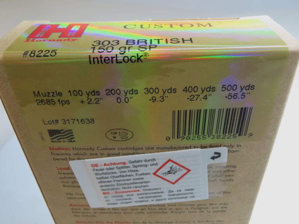Hornady Custom .303Brit. / 150gr SP