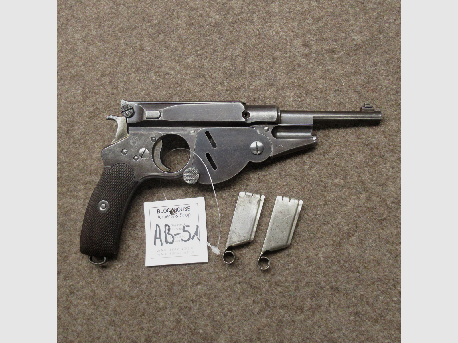 AB-51 BERGMANN Pistole Mod. 1896 No. 3 Kal. 6.5mm Bergmann, Bild 1 von 14