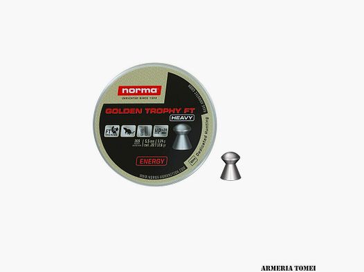 NORMA – GOLDEN TROPHY FT HEAVY 5.5MM (.22) 1.14g 17.6gr ENERGY | HP>24JOULE (200 PCS)