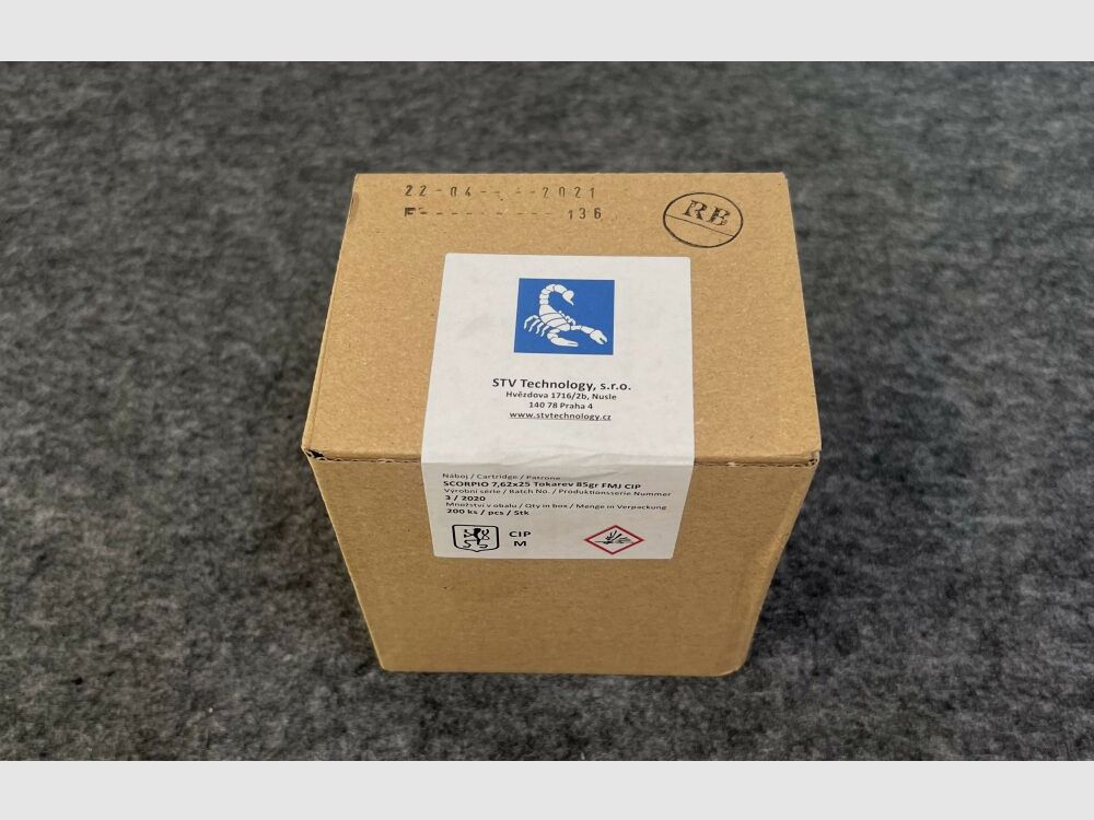 STV 7,62x25 Tokarev STV Surplus FMJ 5,5gr - 200Stk