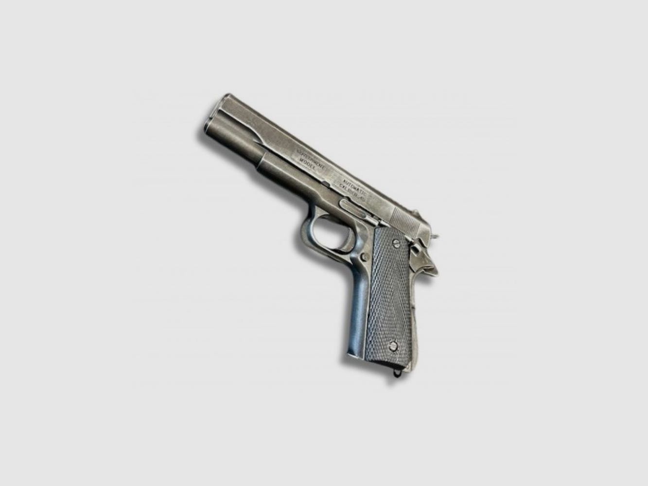 Replik Pistol 1911 .45 Chrom Denix - Metallverchromte Ausführung - Treue Nachbildung - Sammlung und Dekoration, Bild 5 von 5
