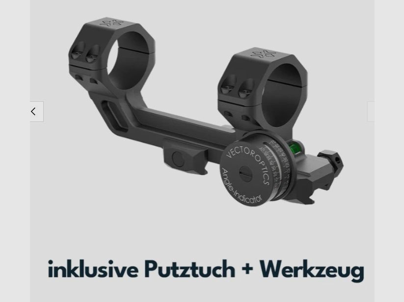 Vector Optics SCACD-24 Blockmontage mit Wasserwaage & Neigungswinkelanzeige für 21mm Schiene
