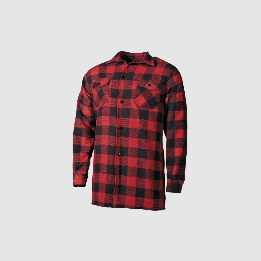 Holzfällerhemd, schwere Qualität, Rot / Schwarz kariert, Größe M