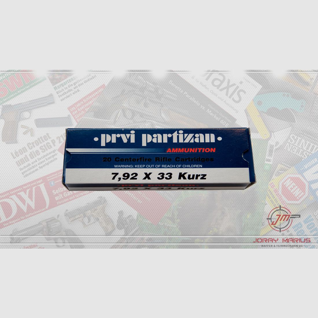 7.92×33 Kurz PRVI Partizan 9g 139gr FMJ BT