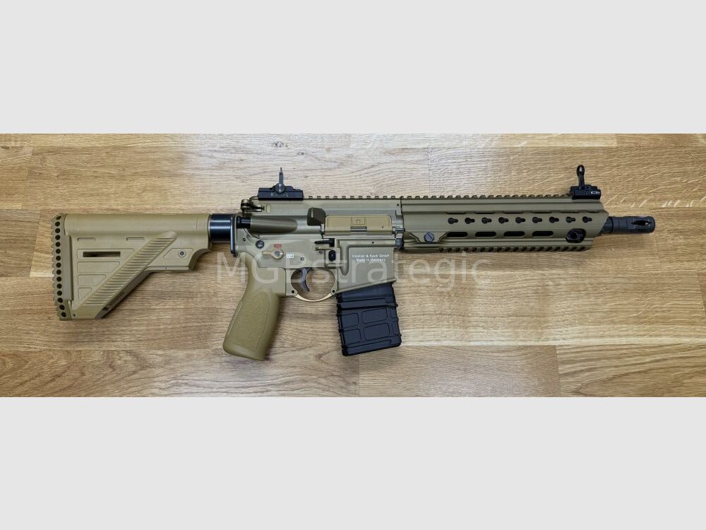 Heckler & Koch MR223 A3 Slim-Line 11" canna - fucile semiautomatico .223Rem colore sabbia / Ral8000 - sistema HK416, immagine 2 di 2