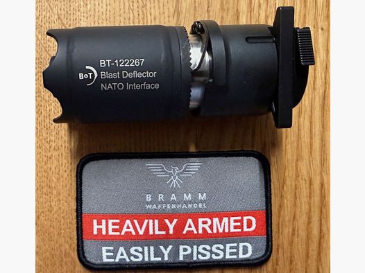 B&T AG Blast Deflector z łamaczem szkła Rotex-X, czarny